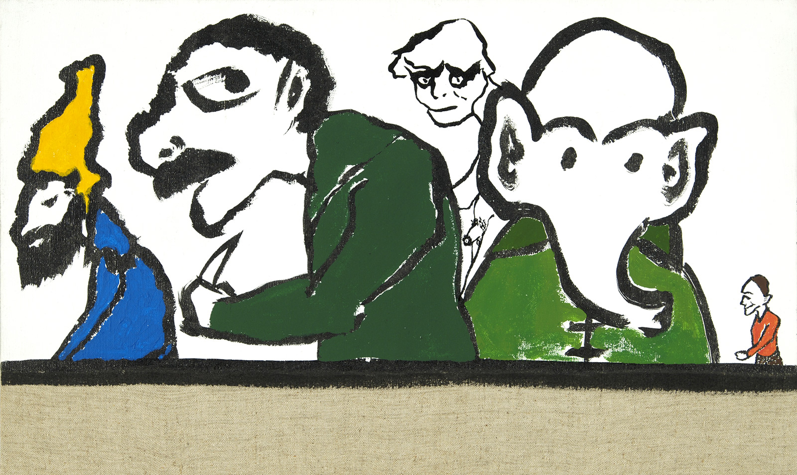 Jean-Michel Sanejouand - 1977, 33,4 x 55,5 cm, encre de chine sur toile