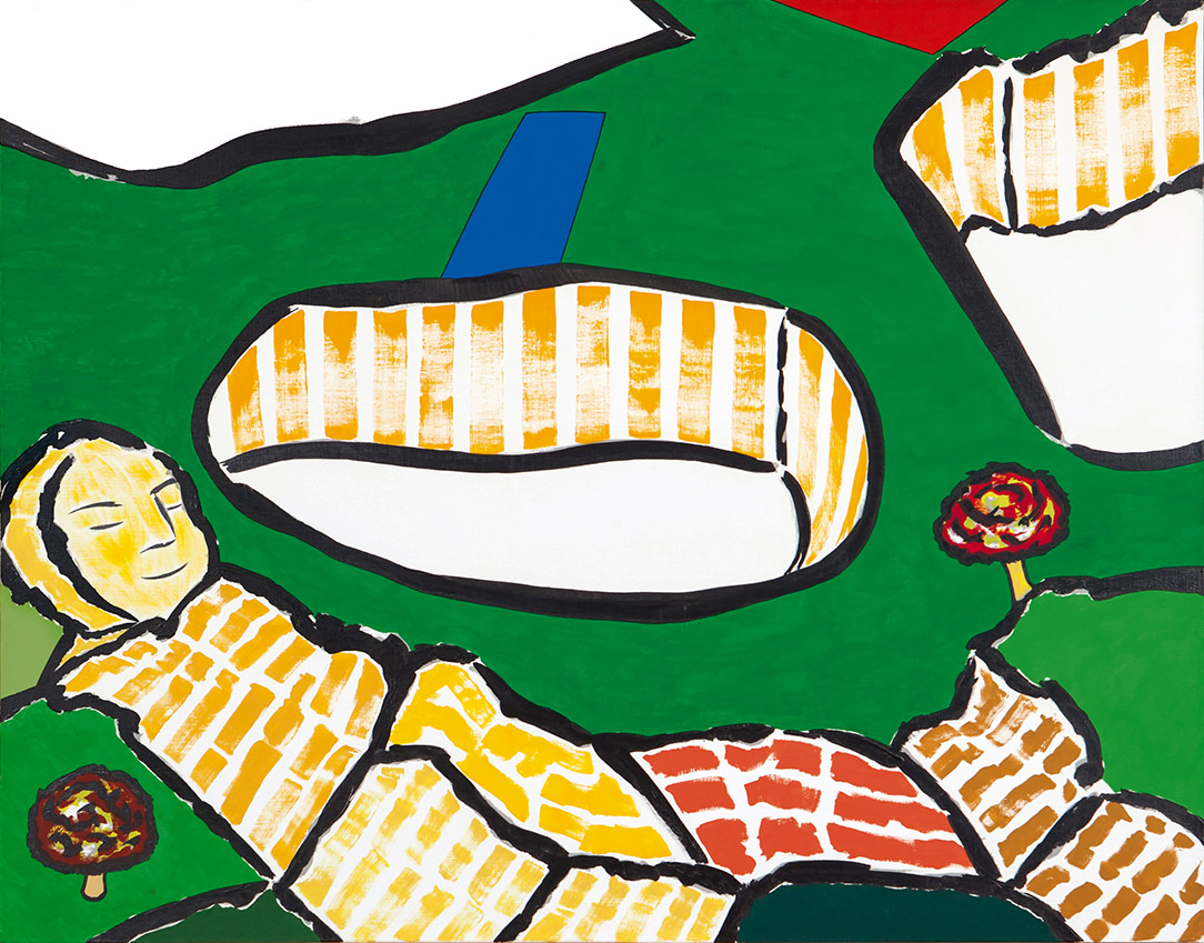Jean-Michel Sanejouand - Espace-Peinture - 08.02.1981 - 89 x 116 cm - acrylique et vinylique sur toile