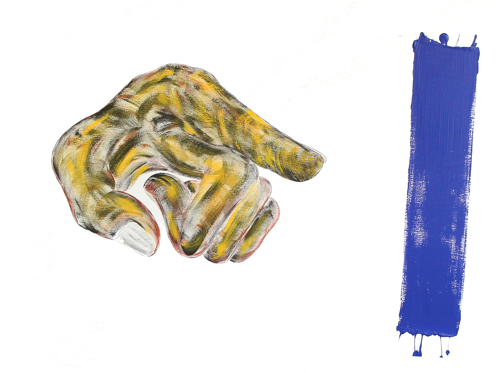 Jean-Michel Sanejouand - Peinture - A l'index - 97 x 130 cm - 10 july 1996 - Acrylic on canvas