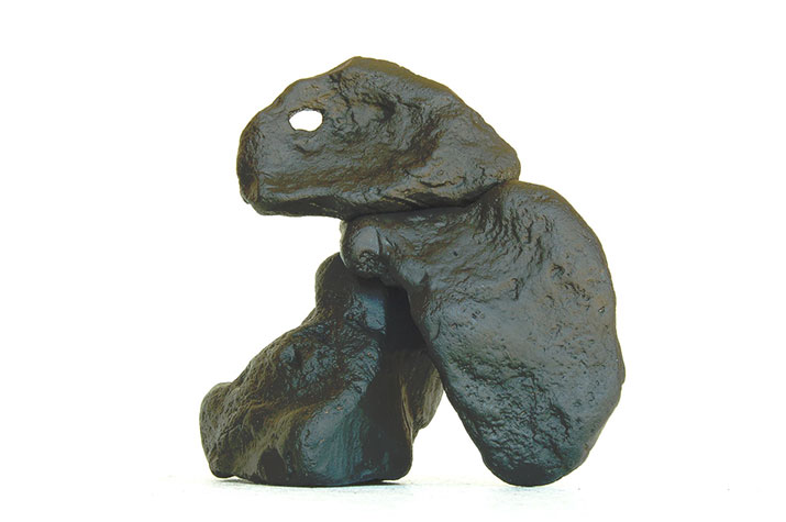 Jean-Michel Sanejouand - Sculpture - Attente - 2009 - Pierres peintes en noir