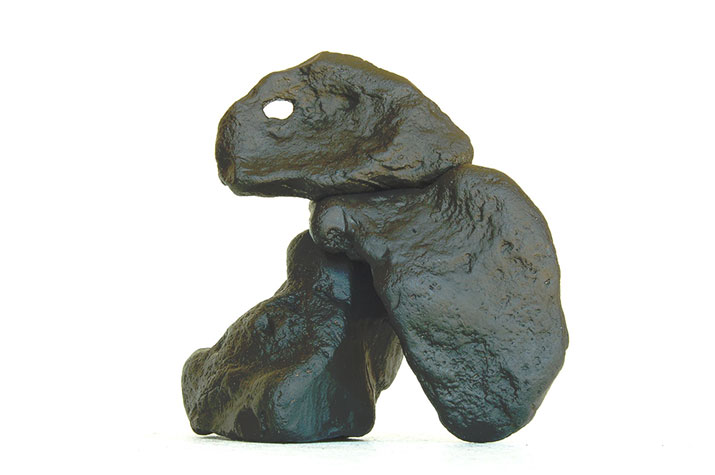 Jean-Michel Sanejouand - Sculpture - Attente - 2009 - Stones painted in black