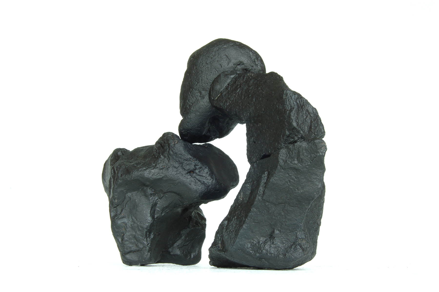 Jean-Michel Sanejouand - Sculpture - Boire à la source - 2010 - Stones painted in black